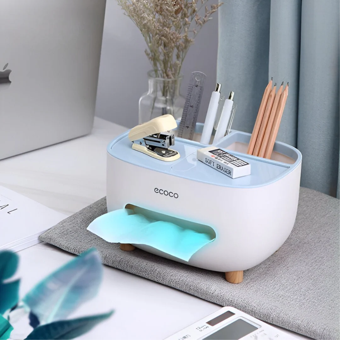 Ecoco Tissue Box With Multifunctional Storage