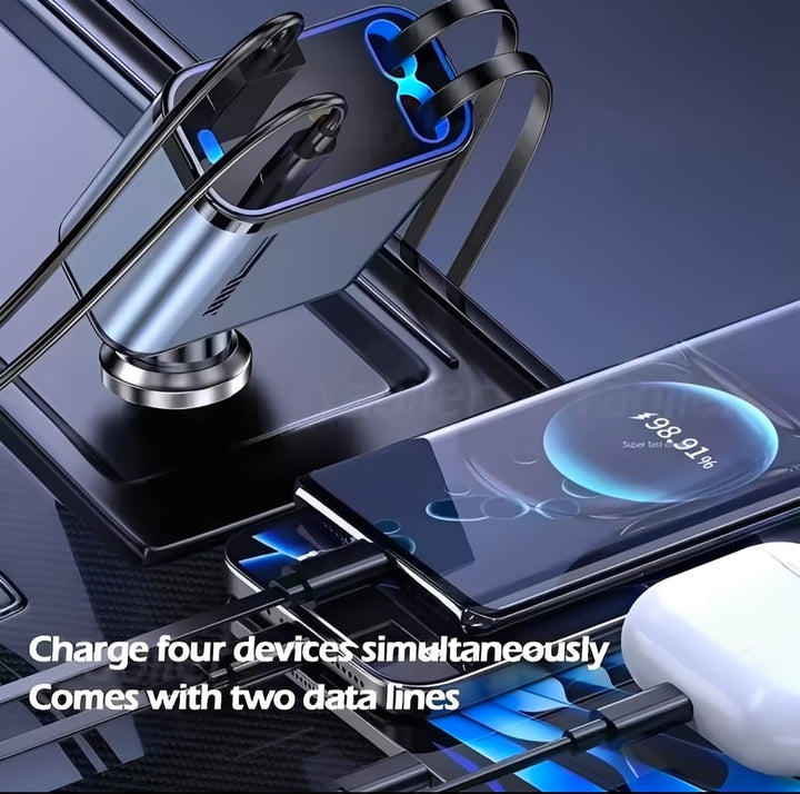 C6 4 In 1 Multi Functional Car Charger Fast Charging