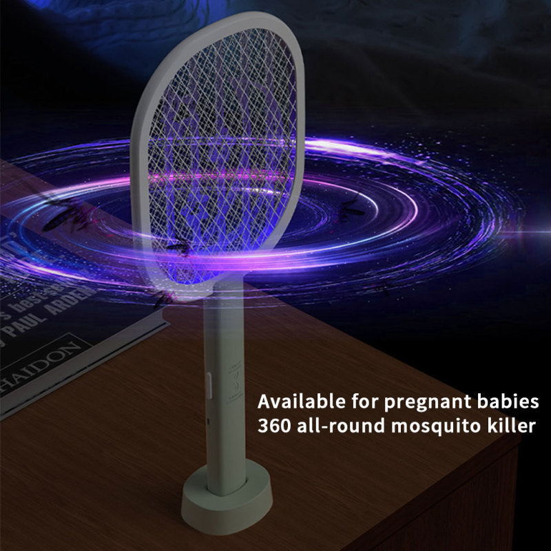 Rechargeable Electric Mosquito Killer Racket 2 In 1 LED Flash Light (Random Color)