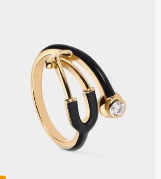 DescriptioBlack Enamel Stethoscope Ring with Crystal

for Girls & Women | Doctor Nurse Medical Ring

| Luxury Adjustable Fashion Jewelry

^

Best Sellers

TOP 6 in Wedding & Engagement...